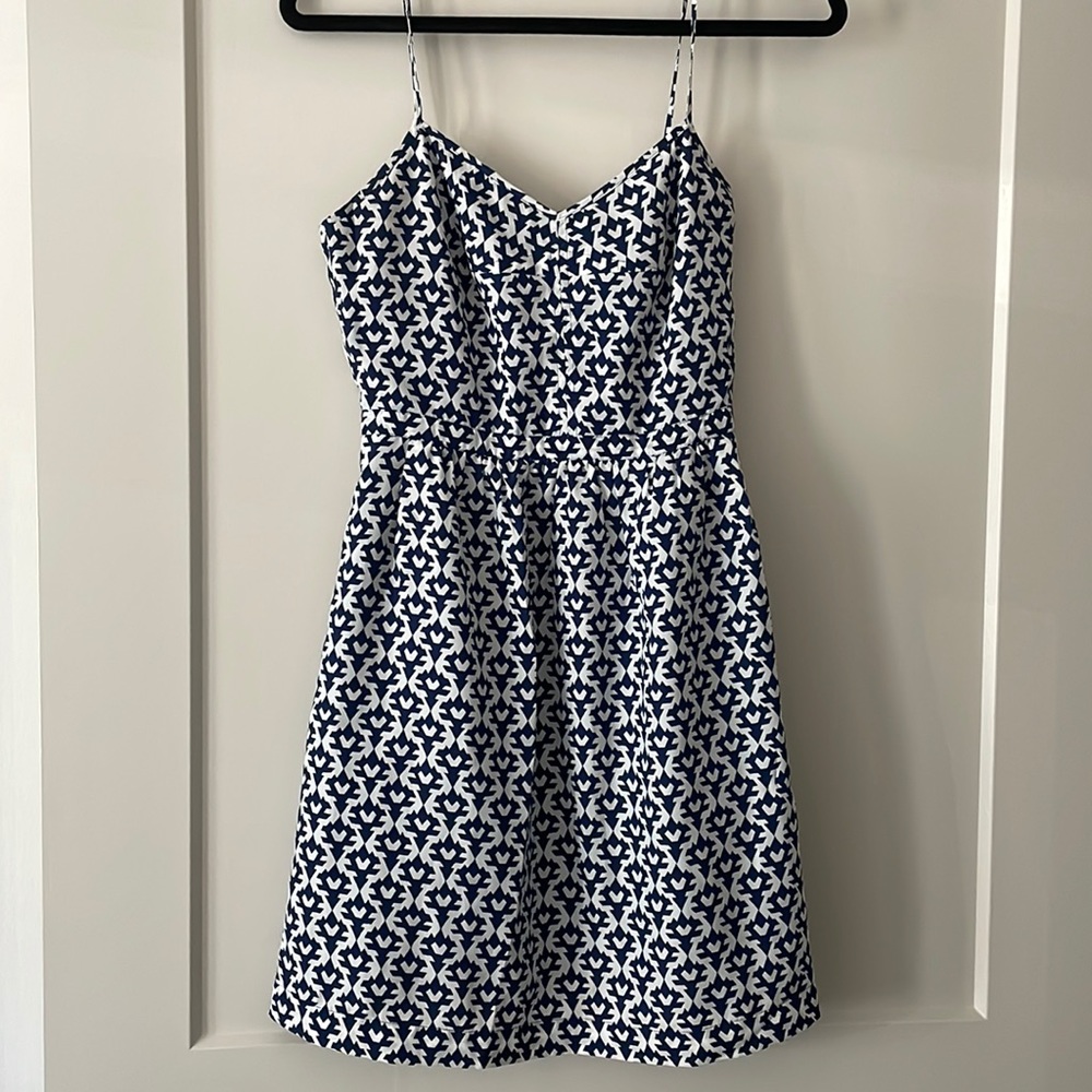 J Crew sun dress geometric shapes